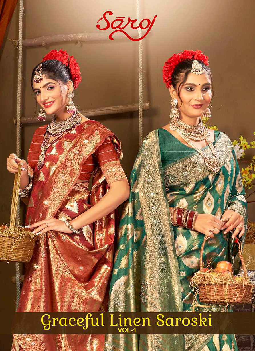 Graceful Linen Saroski Vol 1 Saroj Sarees Exporter Gujarat