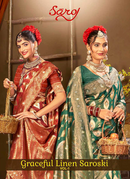 Graceful Linen Saroski Vol 1 Saroj Sarees Exporter Gujarat