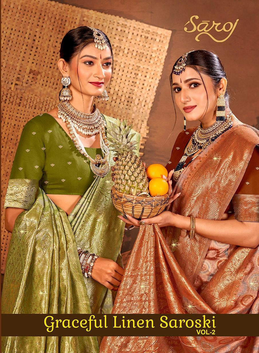 Graceful Linen Saroski Vol 2 Saroj Sarees Wholesaler India