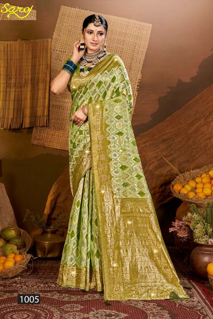 Graceful Linen Saroski Vol 3 Saroj Sarees Supplier Gujarat