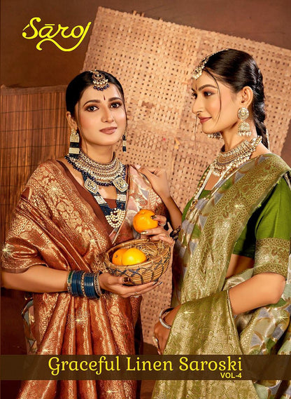 Graceful Linen Saroski Vol 4 Saroj Sarees Manufacturer Gujarat