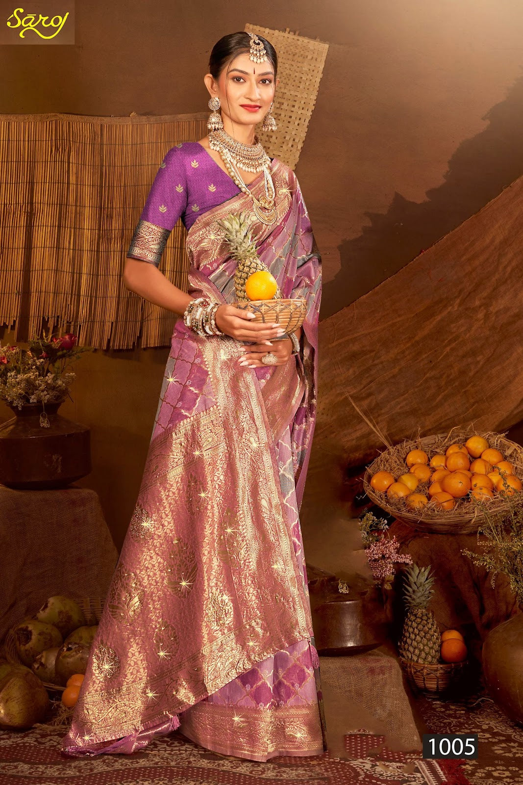 Graceful Linen Saroski Vol 6 Saroj Sarees Exporter India