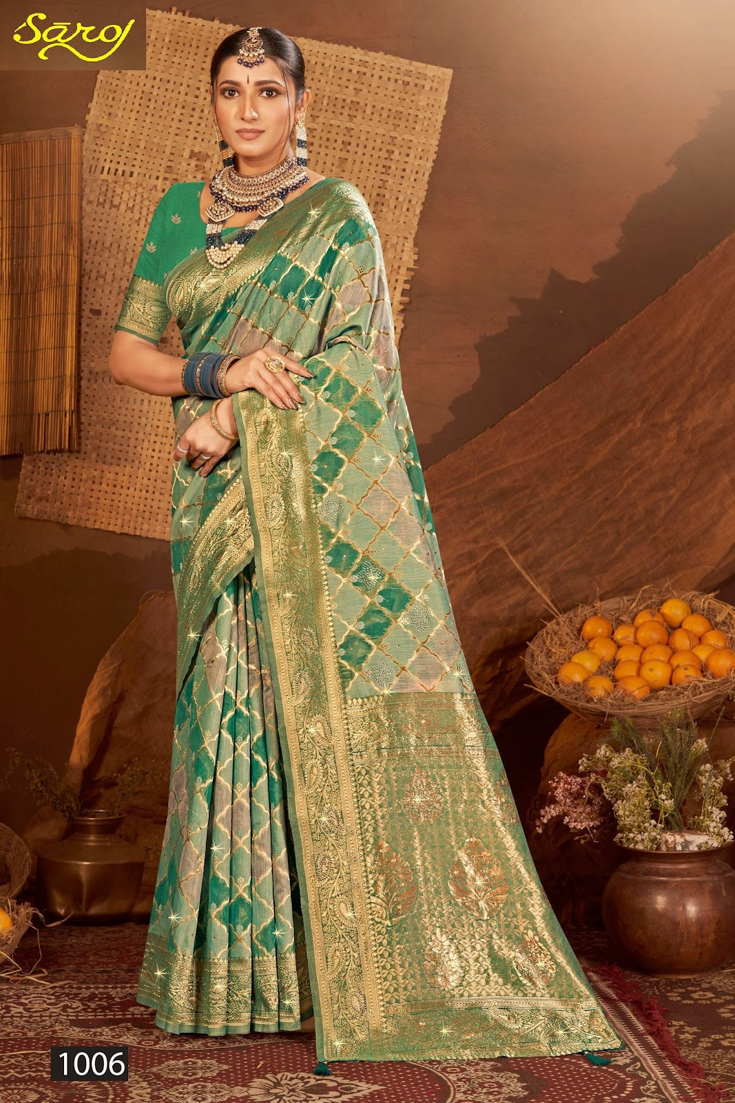 Graceful Linen Saroski Vol 6 Saroj Sarees Exporter India