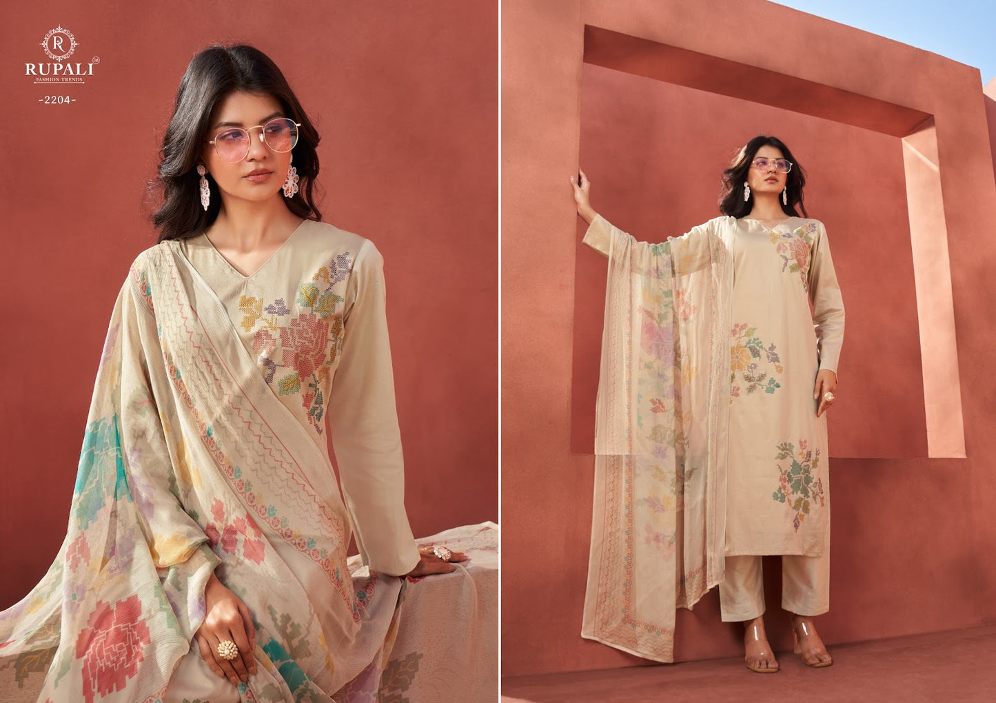 Grache Rupali Jaam Satin Pant Style Suits Manufacturer