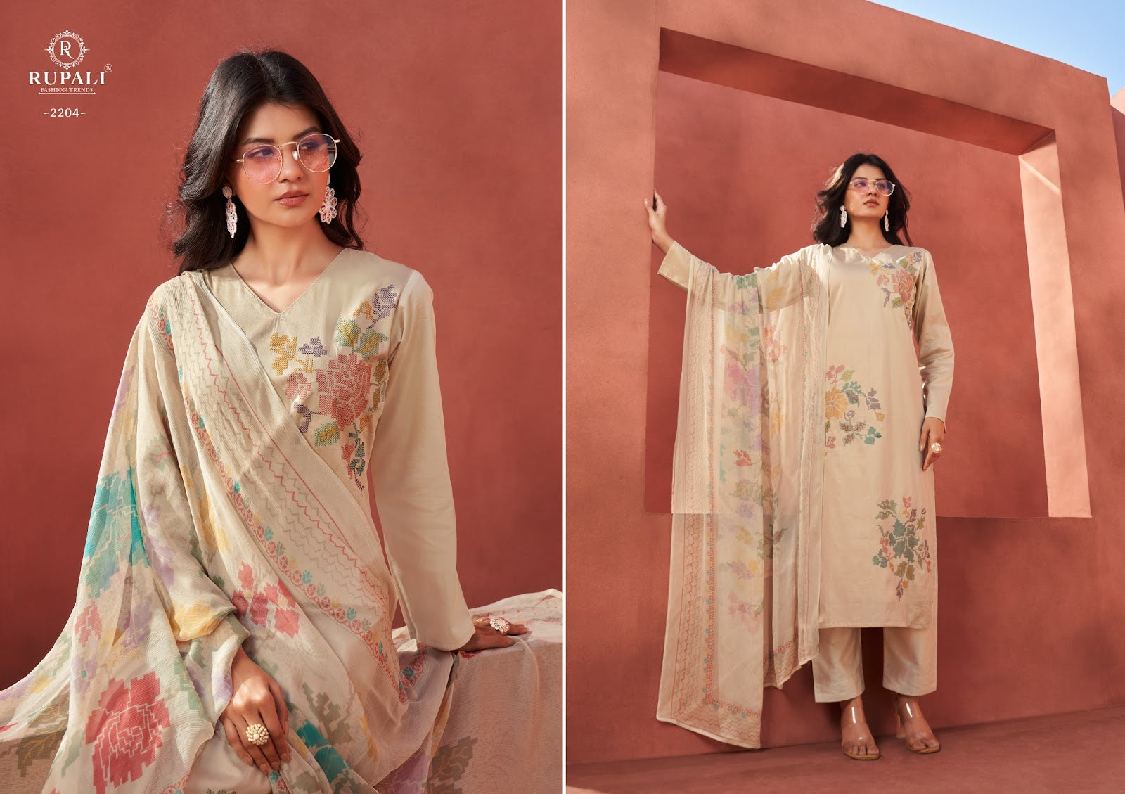 Grache Rupali Jaam Satin Pant Style Suits Manufacturer