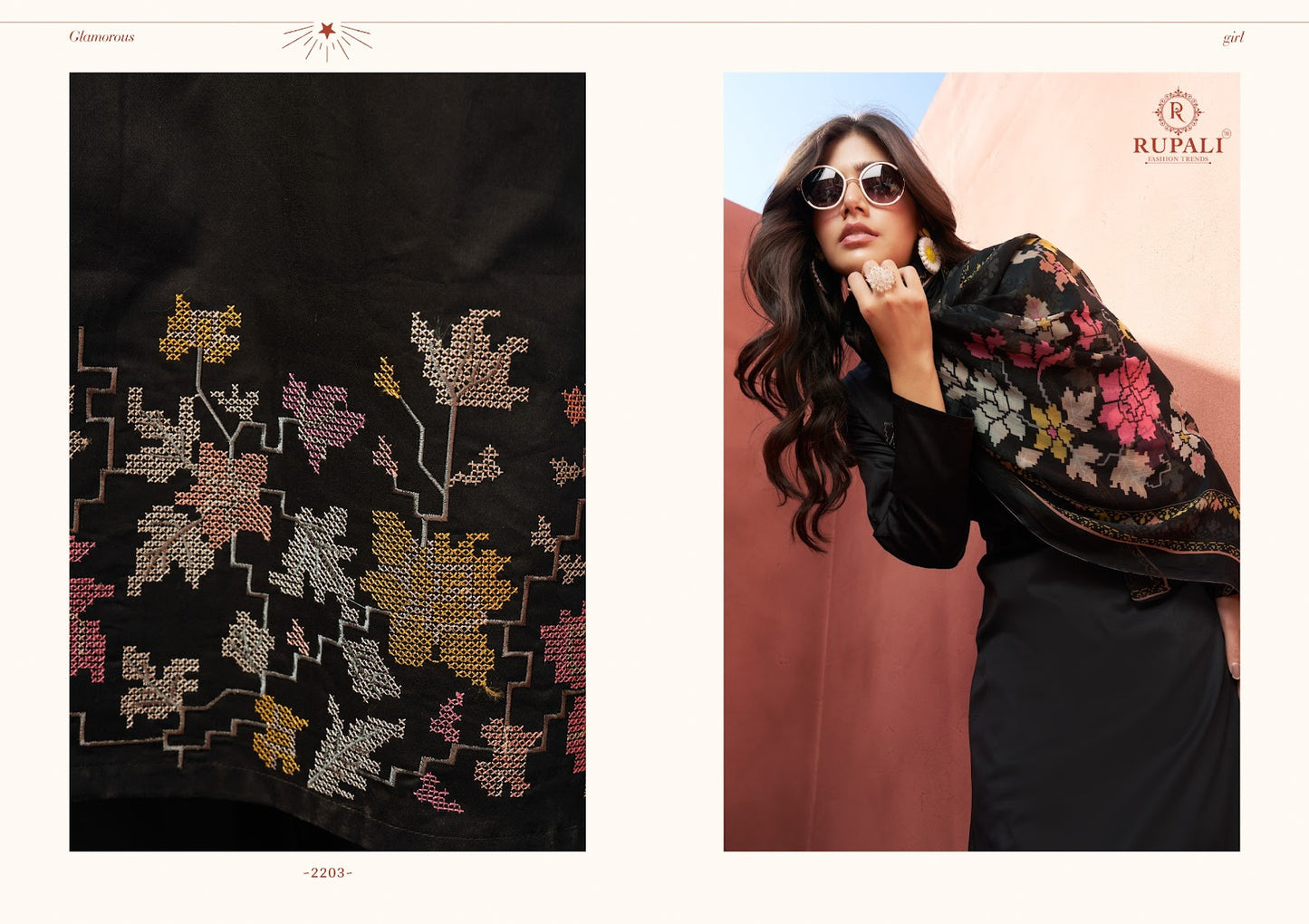 Grache Rupali Jaam Satin Pant Style Suits Manufacturer