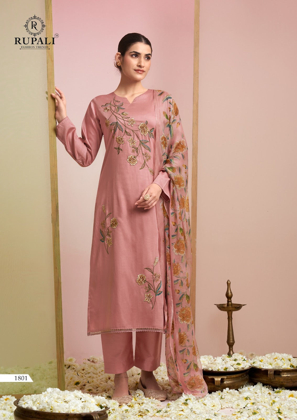 Grache Vol 2 Rupali Jaam Satin Pant Style Suits Supplier