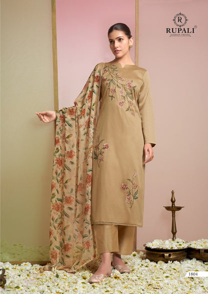 Grache Vol 2 Rupali Jaam Satin Pant Style Suits Supplier