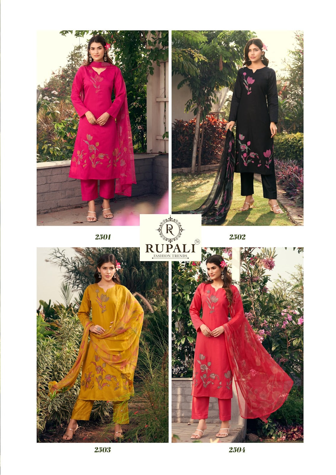Grache Vol 3 Rupali Jaam Satin Pant Style Suits Wholesaler Gujarat