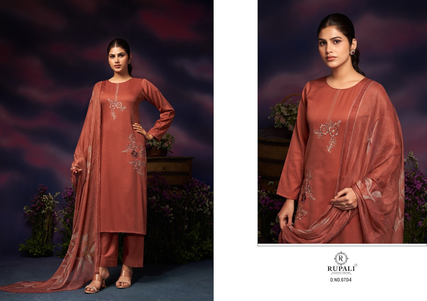 Grache Vol 4 Rupali Jaam Satin Pant Style Suits Supplier Gujarat