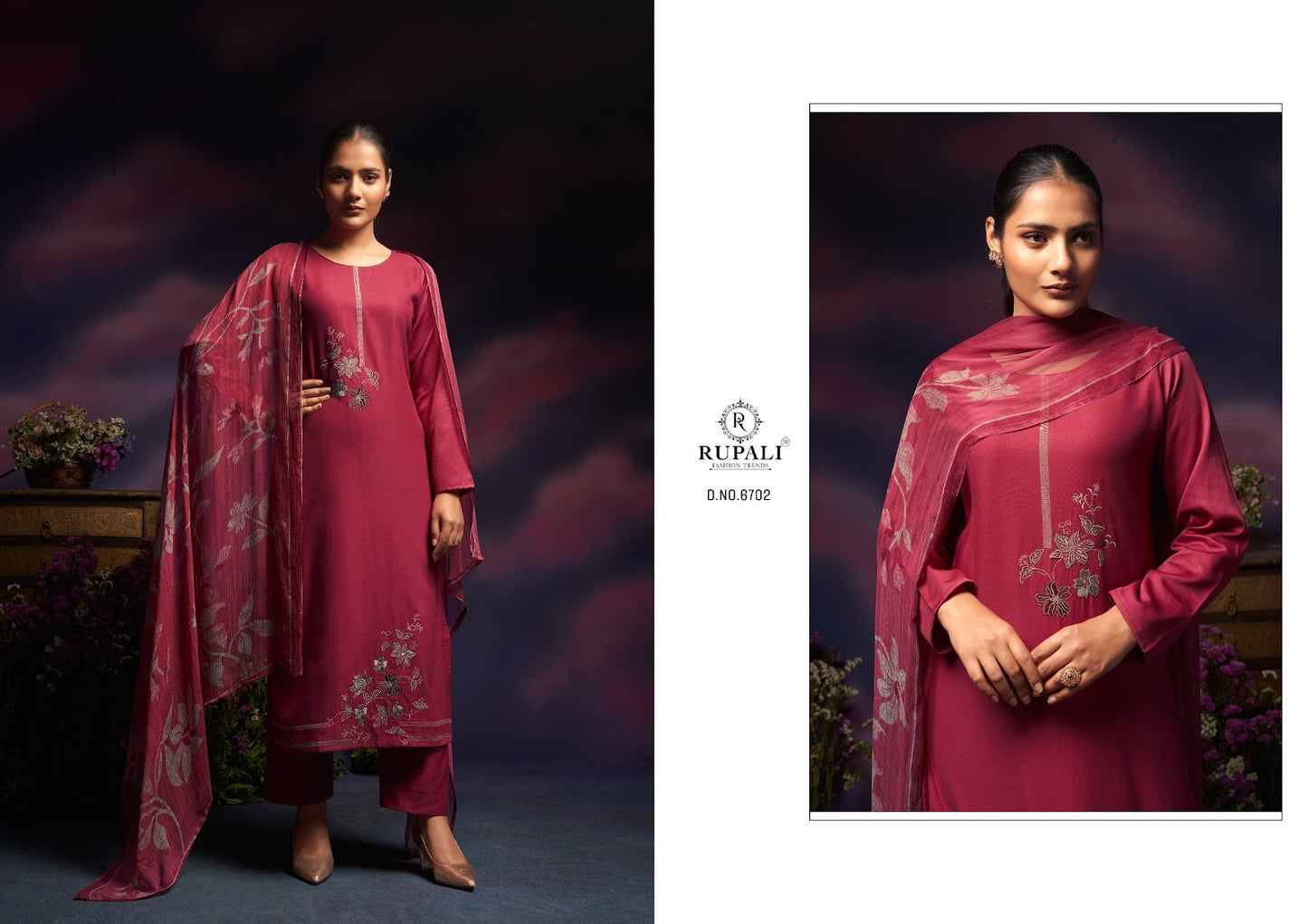 Grache Vol 4 Rupali Jaam Satin Pant Style Suits Supplier Gujarat