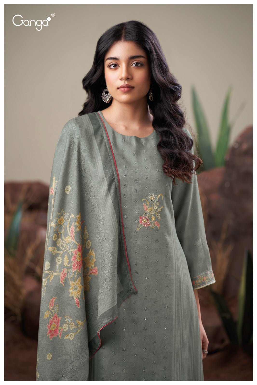 Gracina 3863 Ganga Pashmina Suits Wholesaler