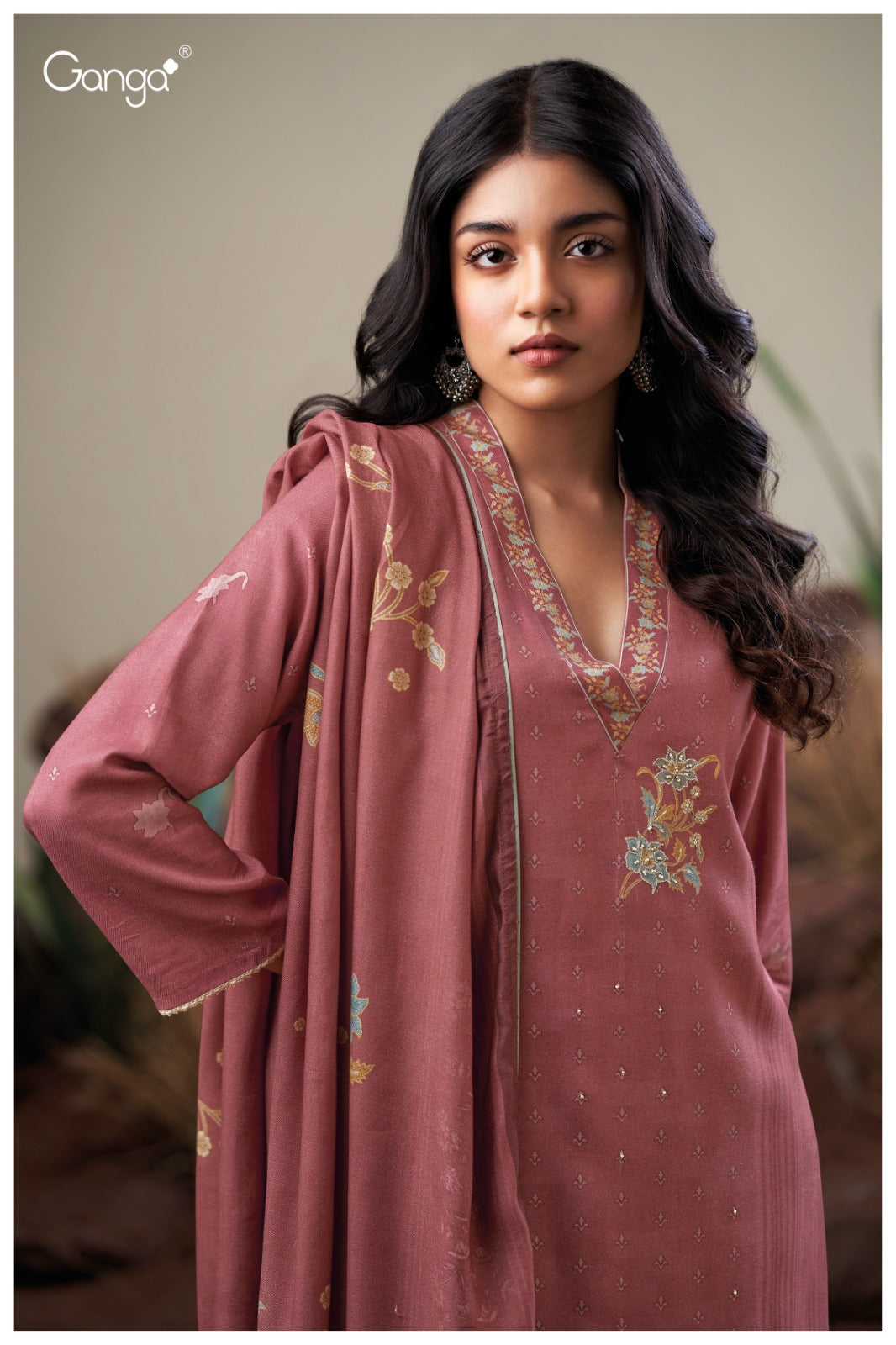 Gracina 3863 Ganga Pashmina Suits Wholesaler