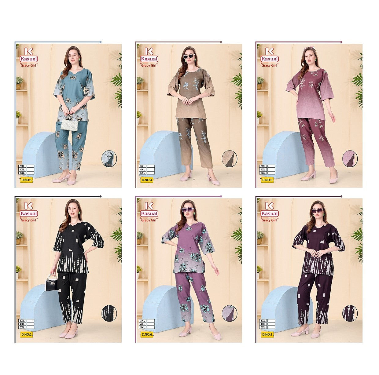 Gracy Girl Kasual Heavy Reyon Co Ord Set Wholesale Price