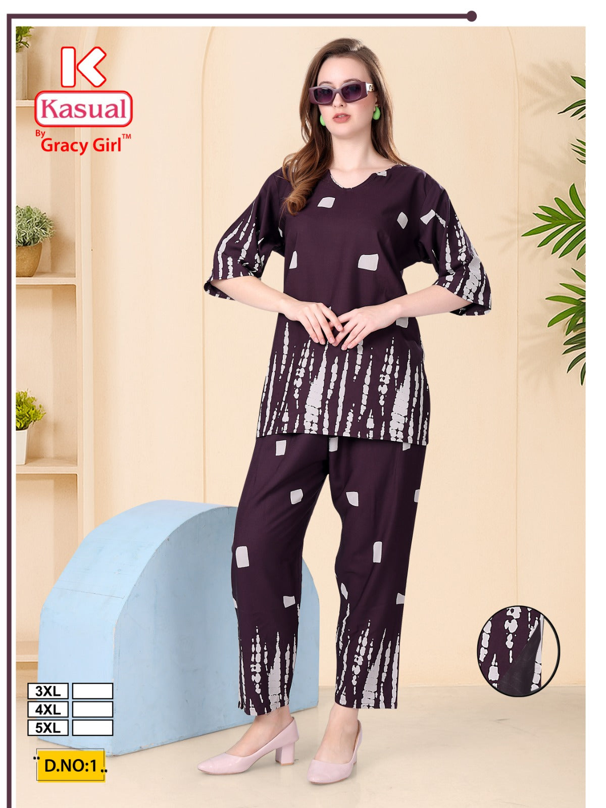 Gracy Girl Kasual Heavy Reyon Co Ord Set Wholesale Price