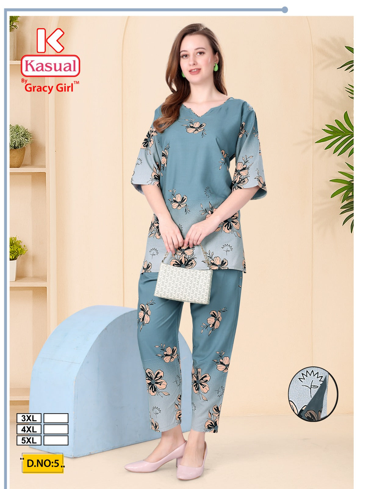 Gracy Girl Kasual Heavy Reyon Co Ord Set Wholesale Price