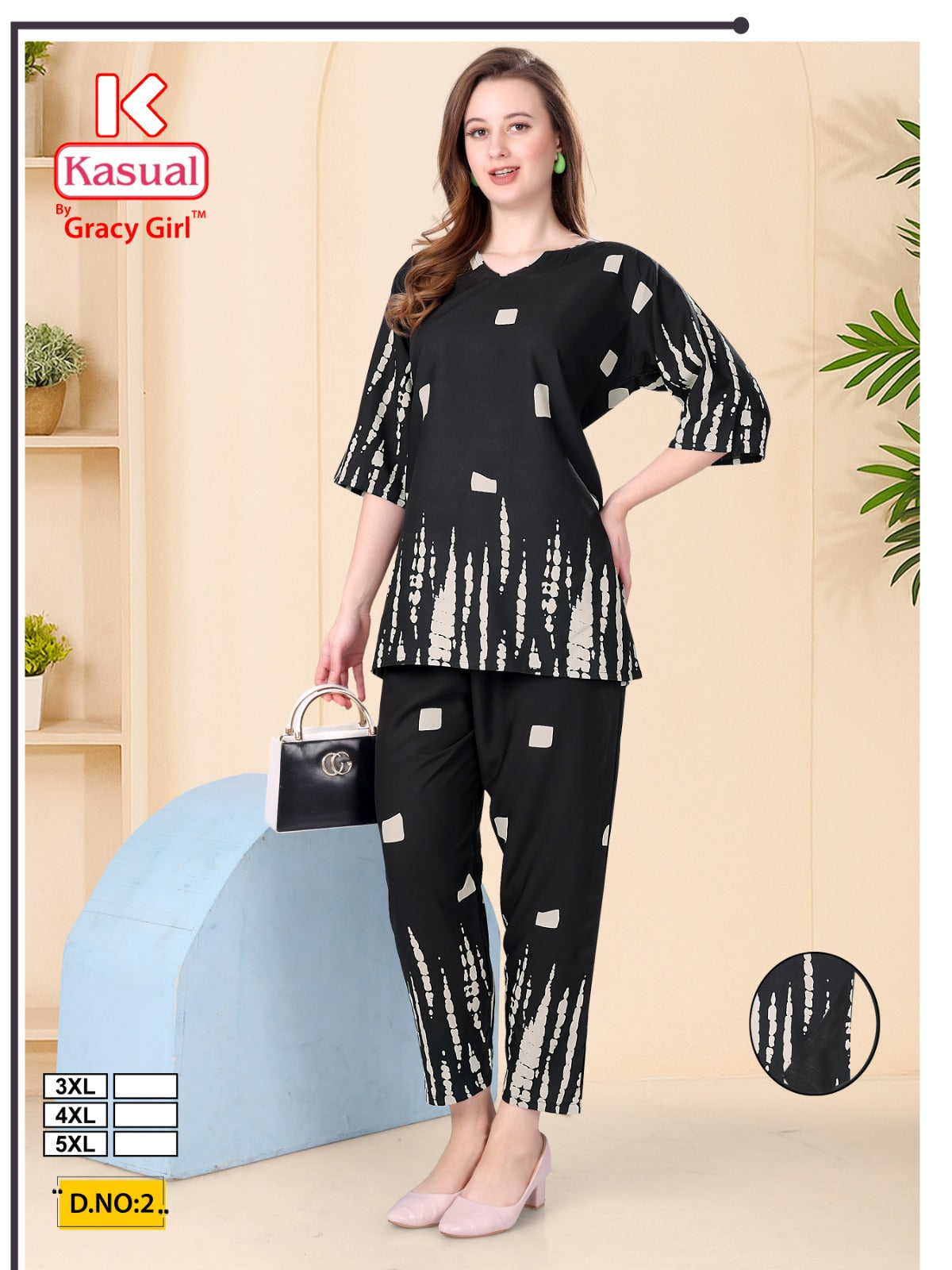 Gracy Girl Kasual Heavy Reyon Co Ord Set Wholesale Price