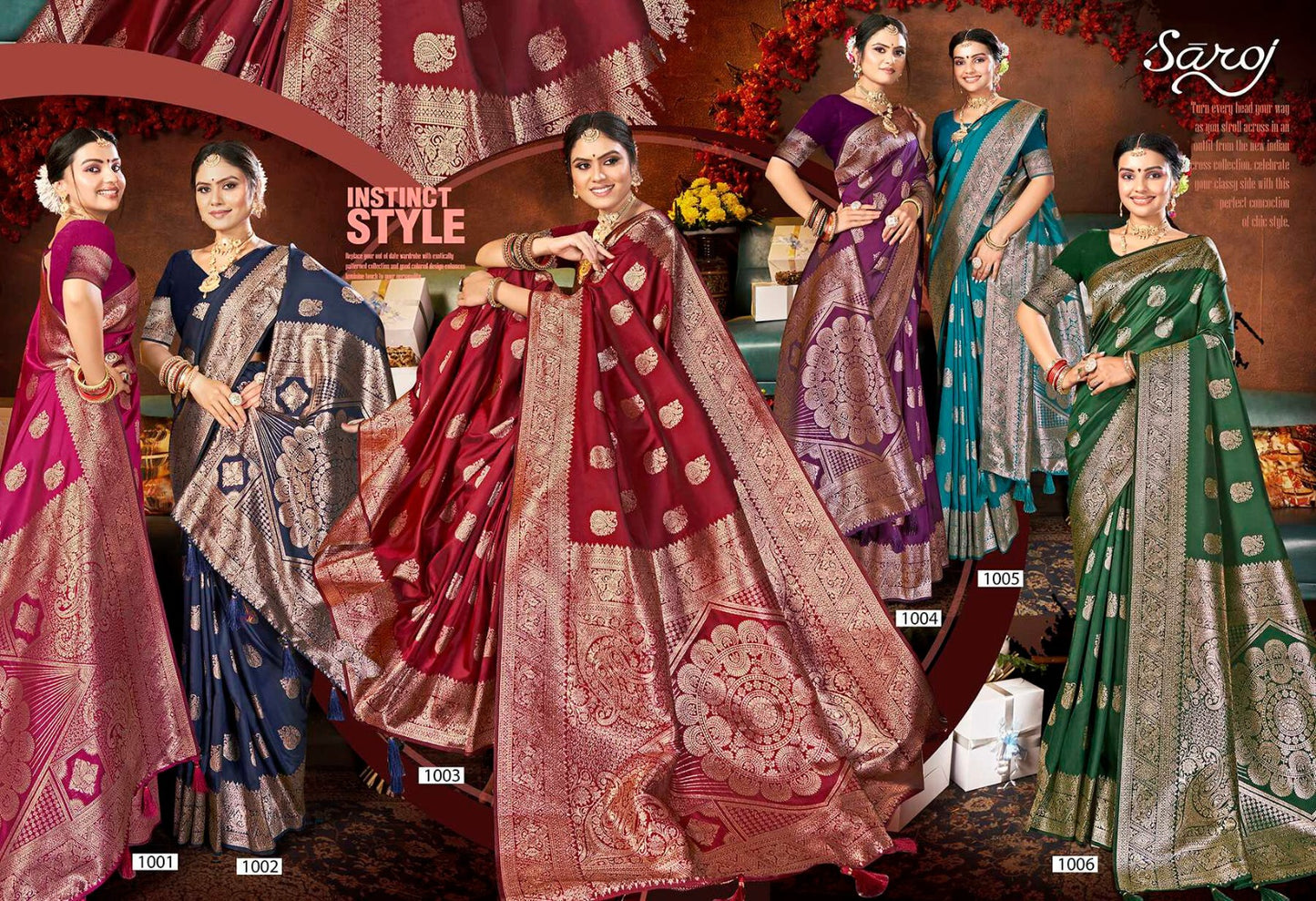 Grand Opening Silk Saroj Sarees Exporter Gujarat