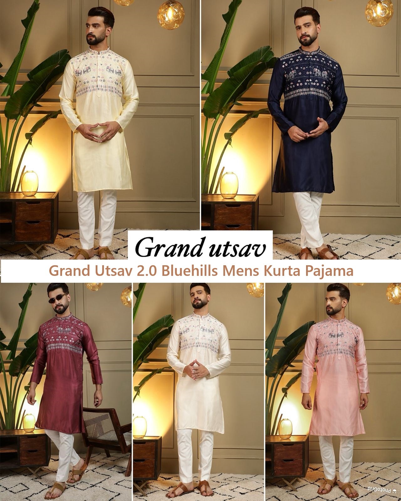 Grand Utsav 2.0 Bluehills Silk Mens Kurta Pajama Manufacturer Ahmedabad