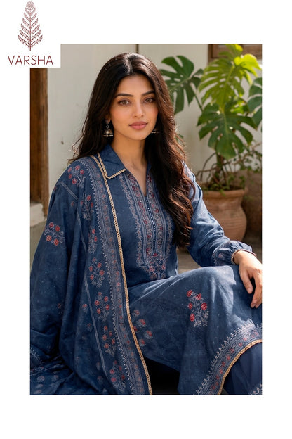 Grass Roots Varshaa Viscose Muslin Pant Style Suits Wholesaler Gujarat