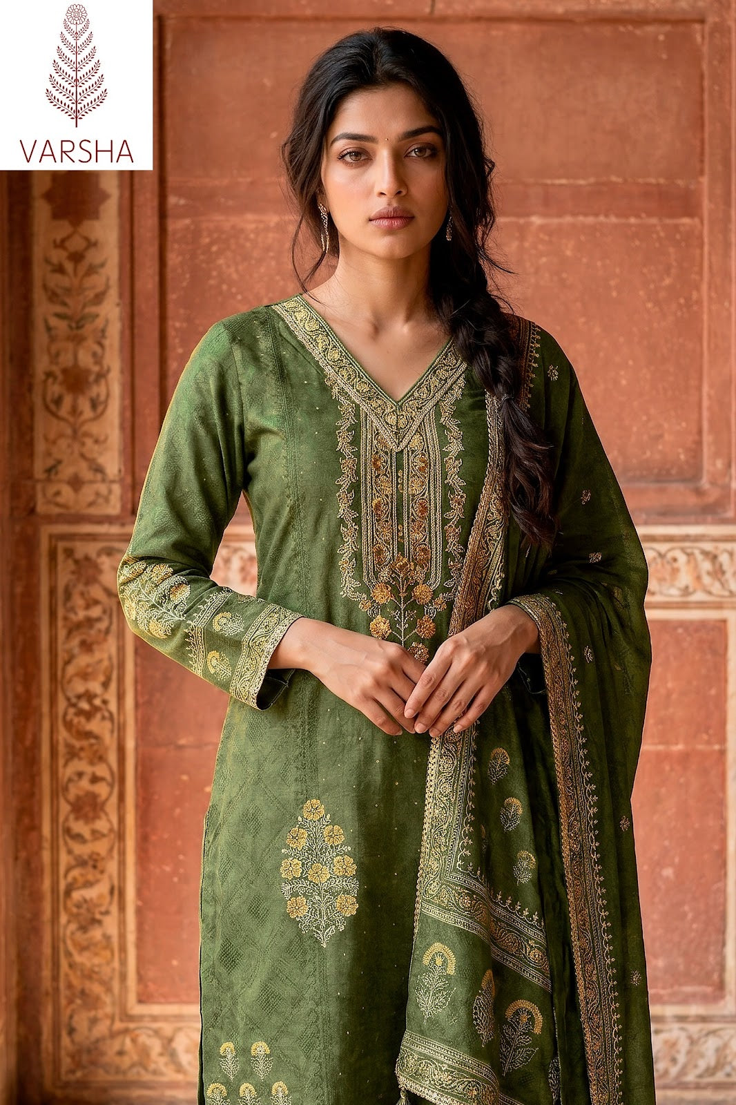 Grass Roots Varshaa Viscose Muslin Pant Style Suits Wholesaler Gujarat