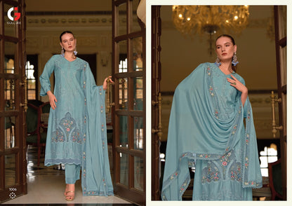 Grassy Gull Jee Viscose Muslin Pakistani Salwar Suits Wholesale Rate
