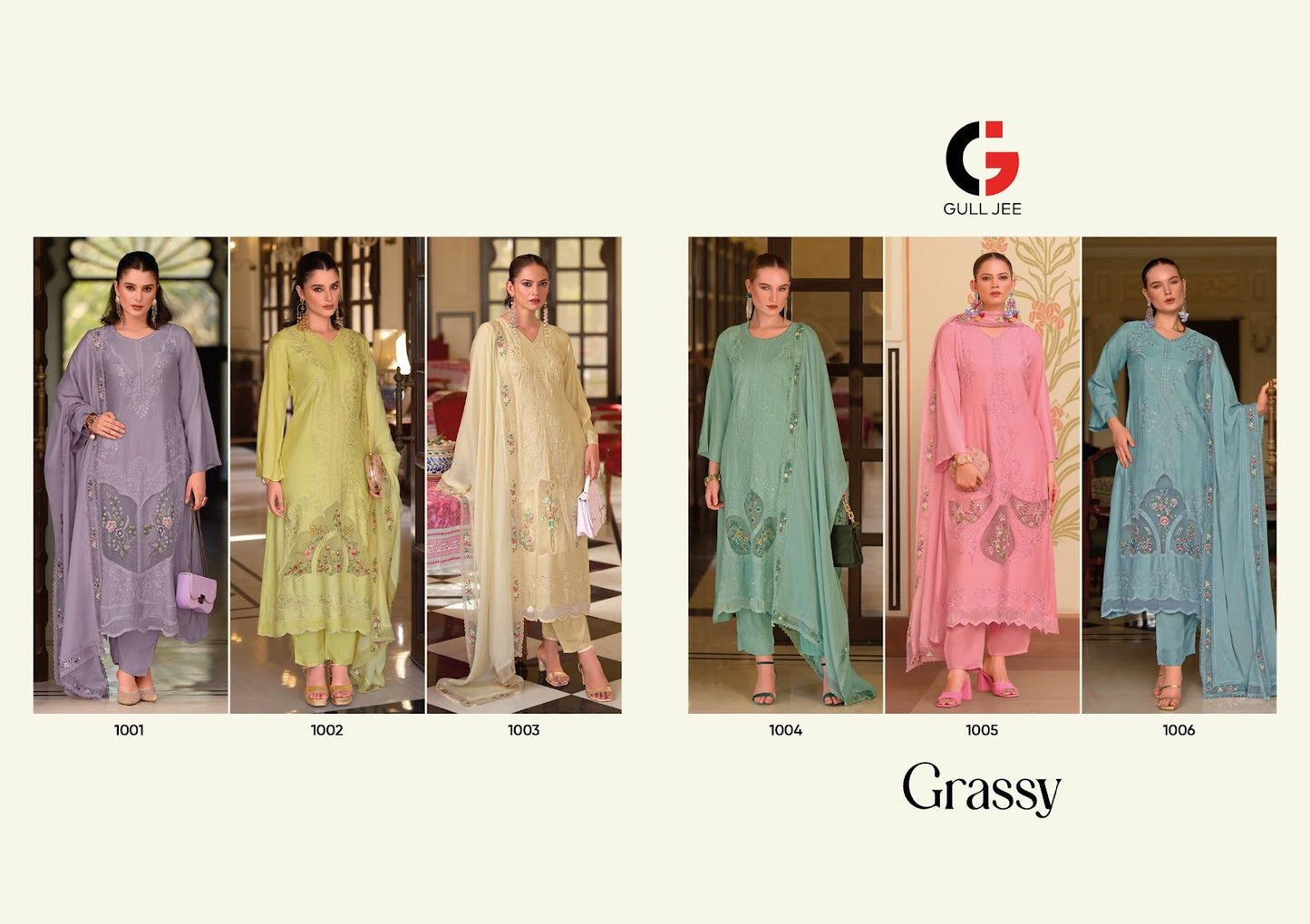 Grassy Gull Jee Viscose Muslin Pakistani Salwar Suits Wholesale Rate