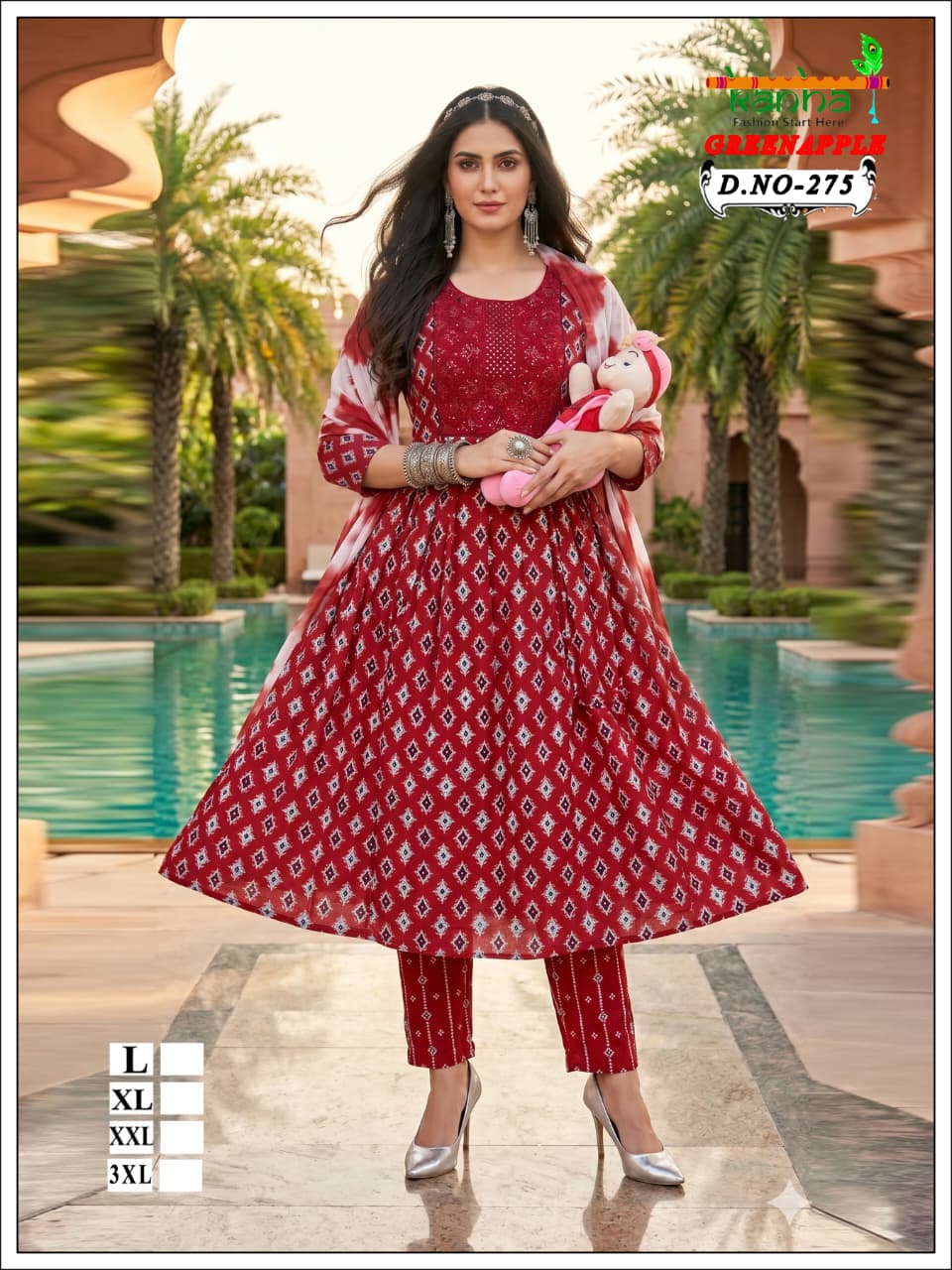 Green Apple 2706 Kanha Liva Reyon Feeding Readymade Suit Supplier India