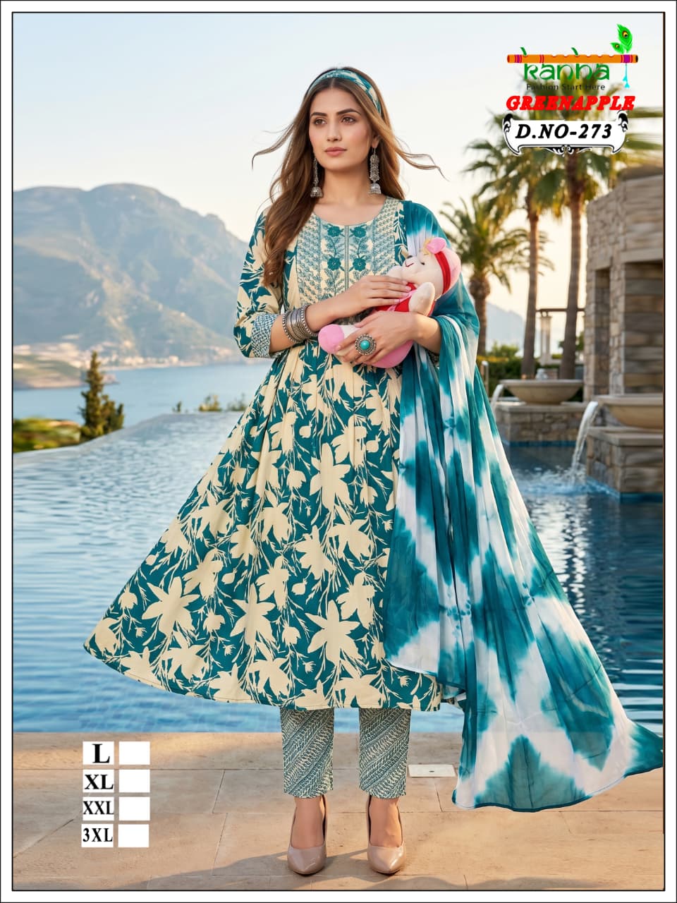 Green Apple 2706 Kanha Liva Reyon Feeding Readymade Suit Supplier India