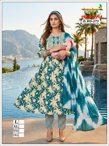 Green Apple 2706 Kanha Liva Reyon Feeding Readymade Suit Supplier India