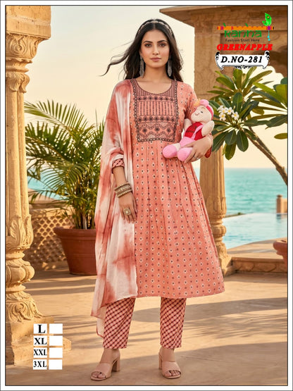 Green Apple 2706 Kanha Liva Reyon Feeding Readymade Suit Supplier India