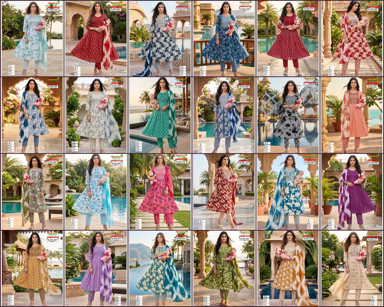 Green Apple 2706 Kanha Liva Reyon Feeding Readymade Suit Supplier India