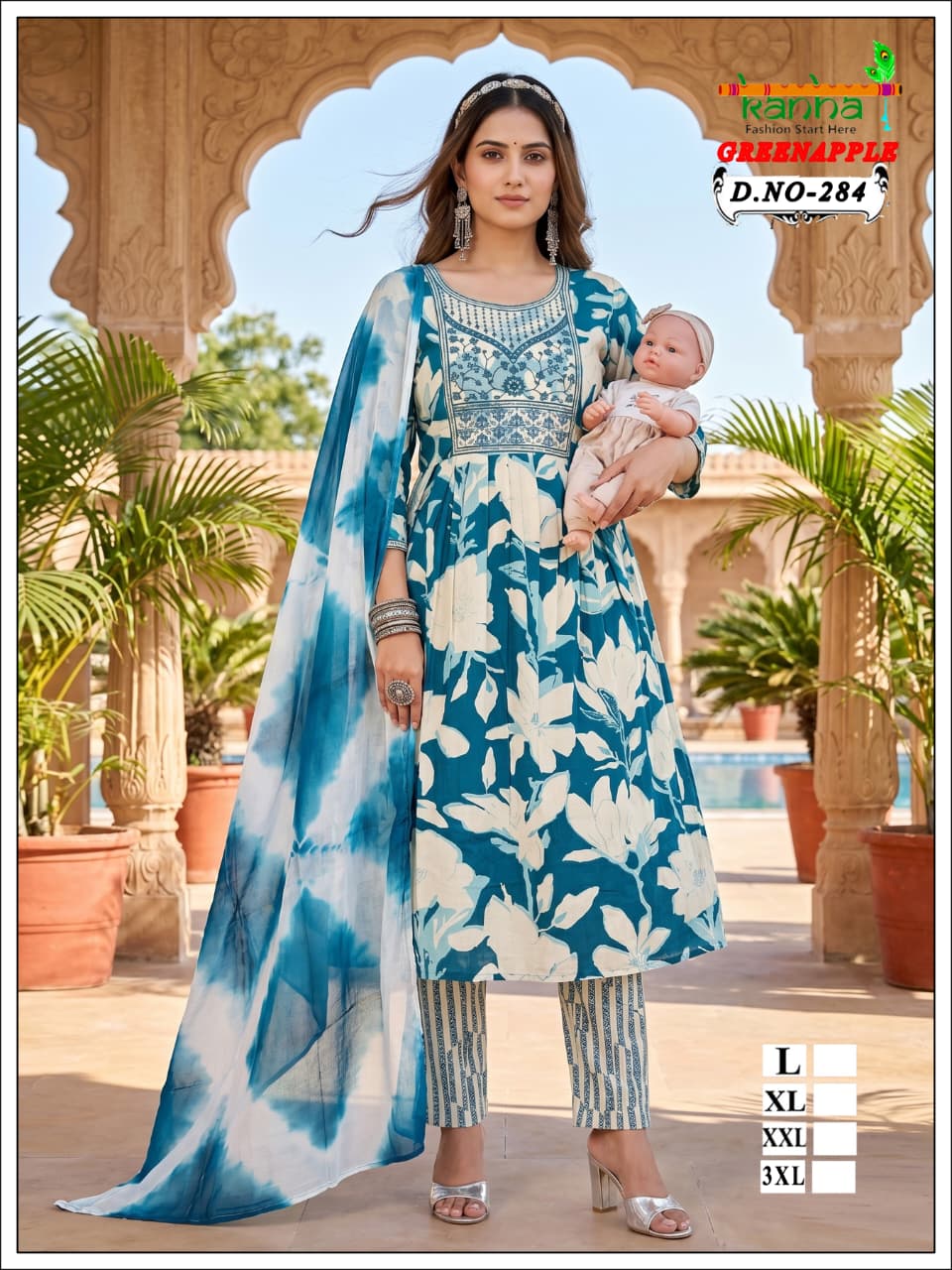 Green Apple 2706 Kanha Liva Reyon Feeding Readymade Suit Supplier India