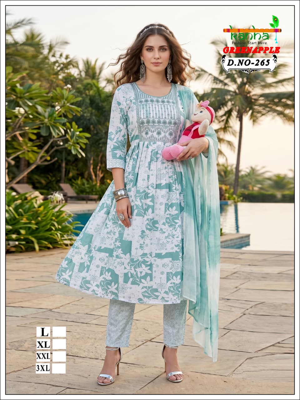 Green Apple 2706 Kanha Liva Reyon Feeding Readymade Suit Supplier India