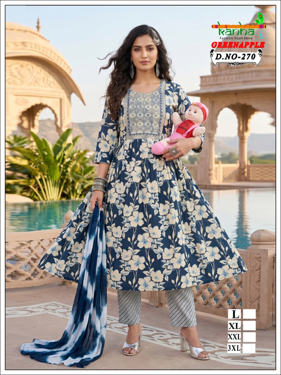 Green Apple 2706 Kanha Liva Reyon Feeding Readymade Suit Supplier India
