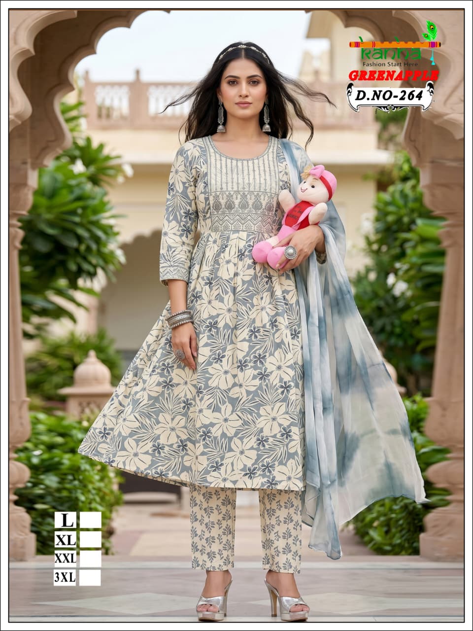Green Apple 2706 Kanha Liva Reyon Feeding Readymade Suit Supplier India