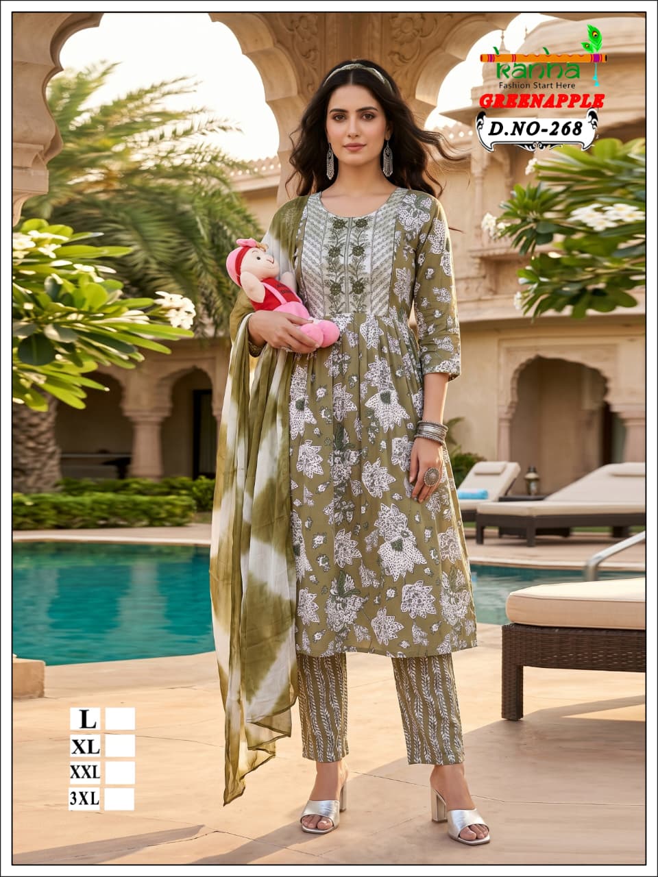 Green Apple 2706 Kanha Liva Reyon Feeding Readymade Suit Supplier India
