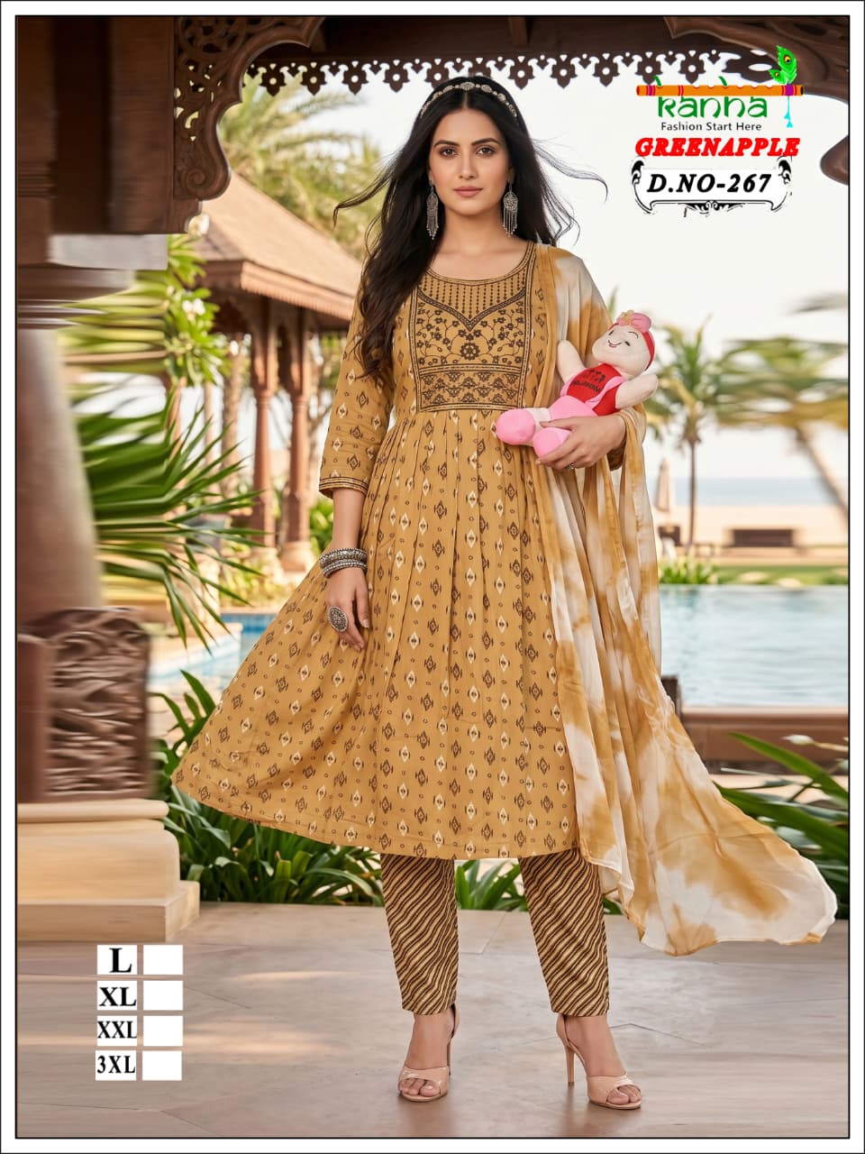 Green Apple 2706 Kanha Liva Reyon Feeding Readymade Suit Supplier India
