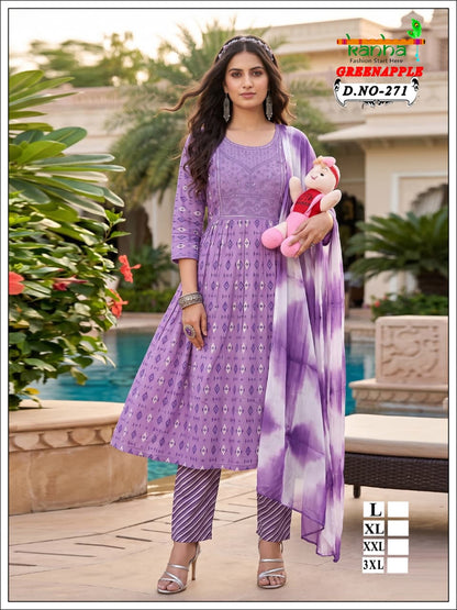 Green Apple 2706 Kanha Liva Reyon Feeding Readymade Suit Supplier India