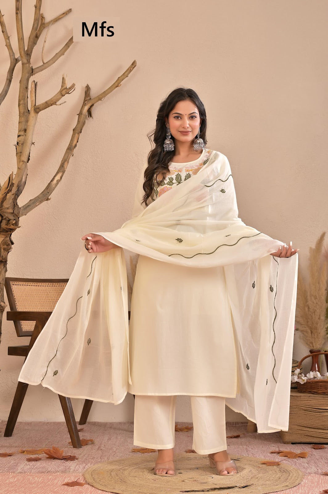Green Vines 2006 Mfs Readymade Cotton Pant Suits Exporter India