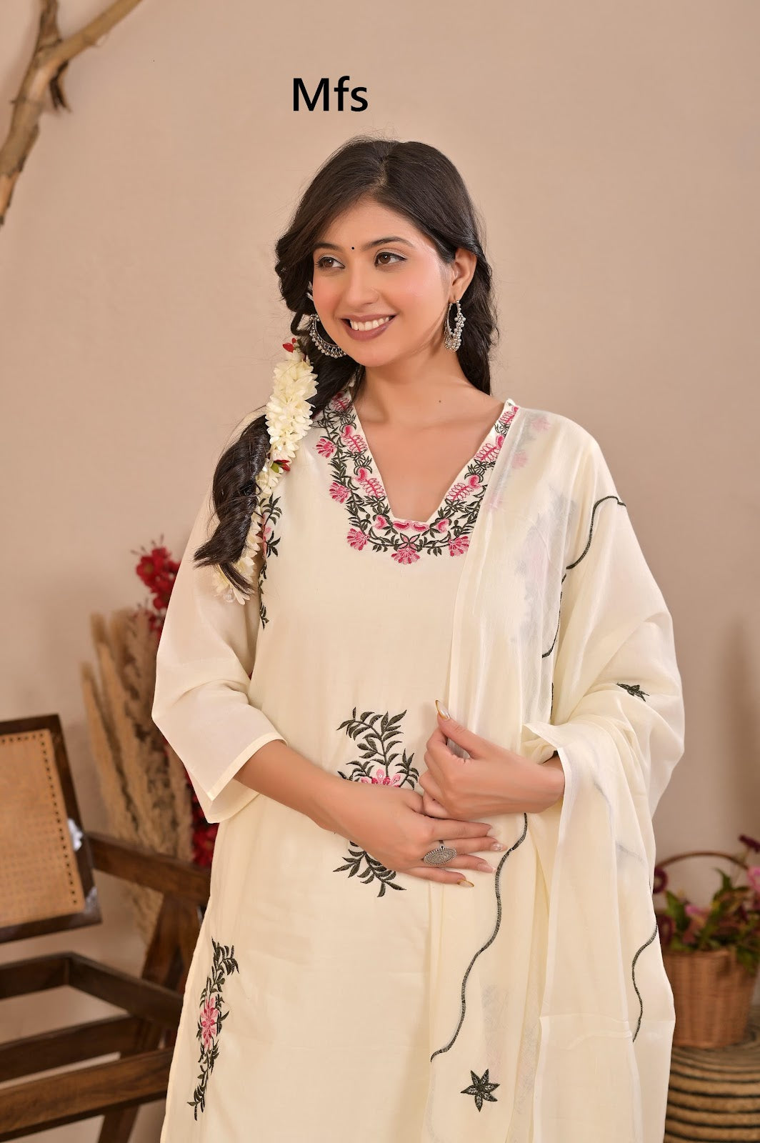 Green Vines 2006 Mfs Readymade Cotton Pant Suits Exporter India