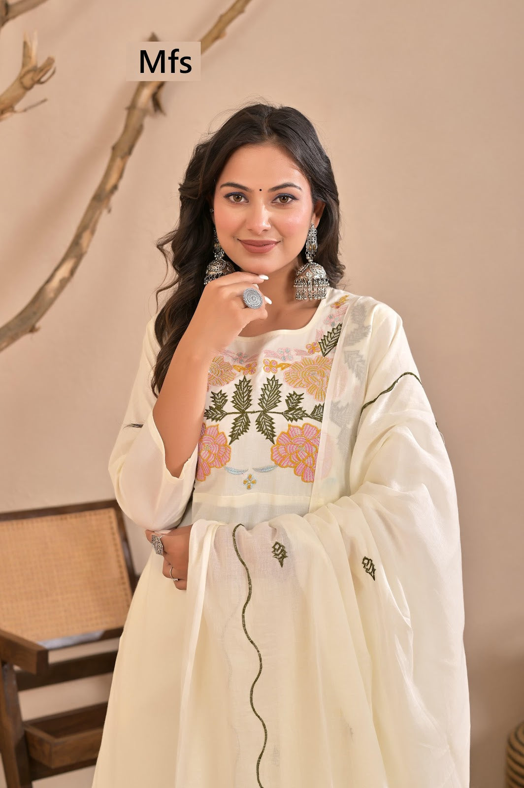 Green Vines 2006 Mfs Readymade Cotton Pant Suits Exporter India