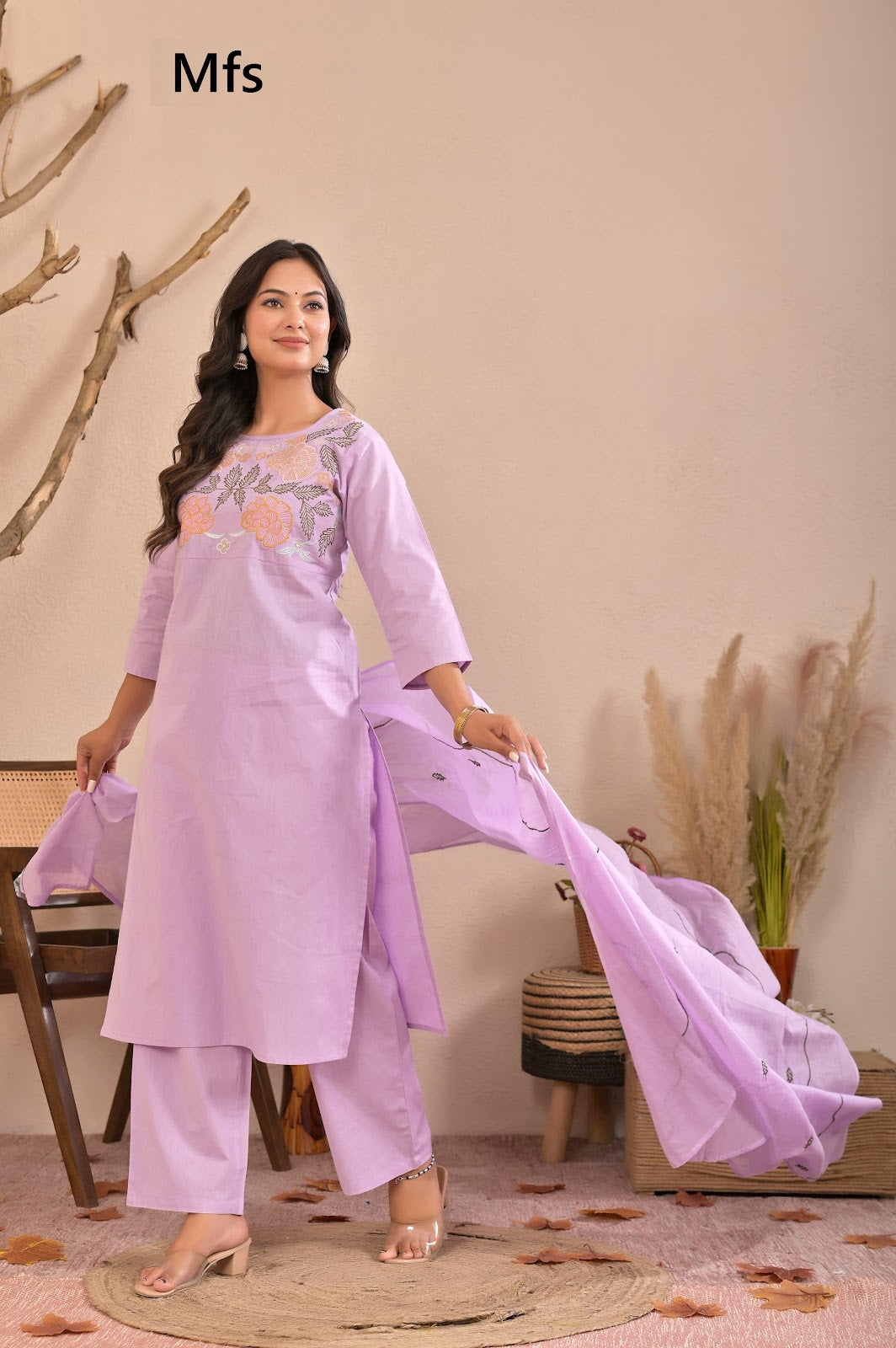 Green Vines 2006 Mfs Readymade Cotton Pant Suits Exporter India
