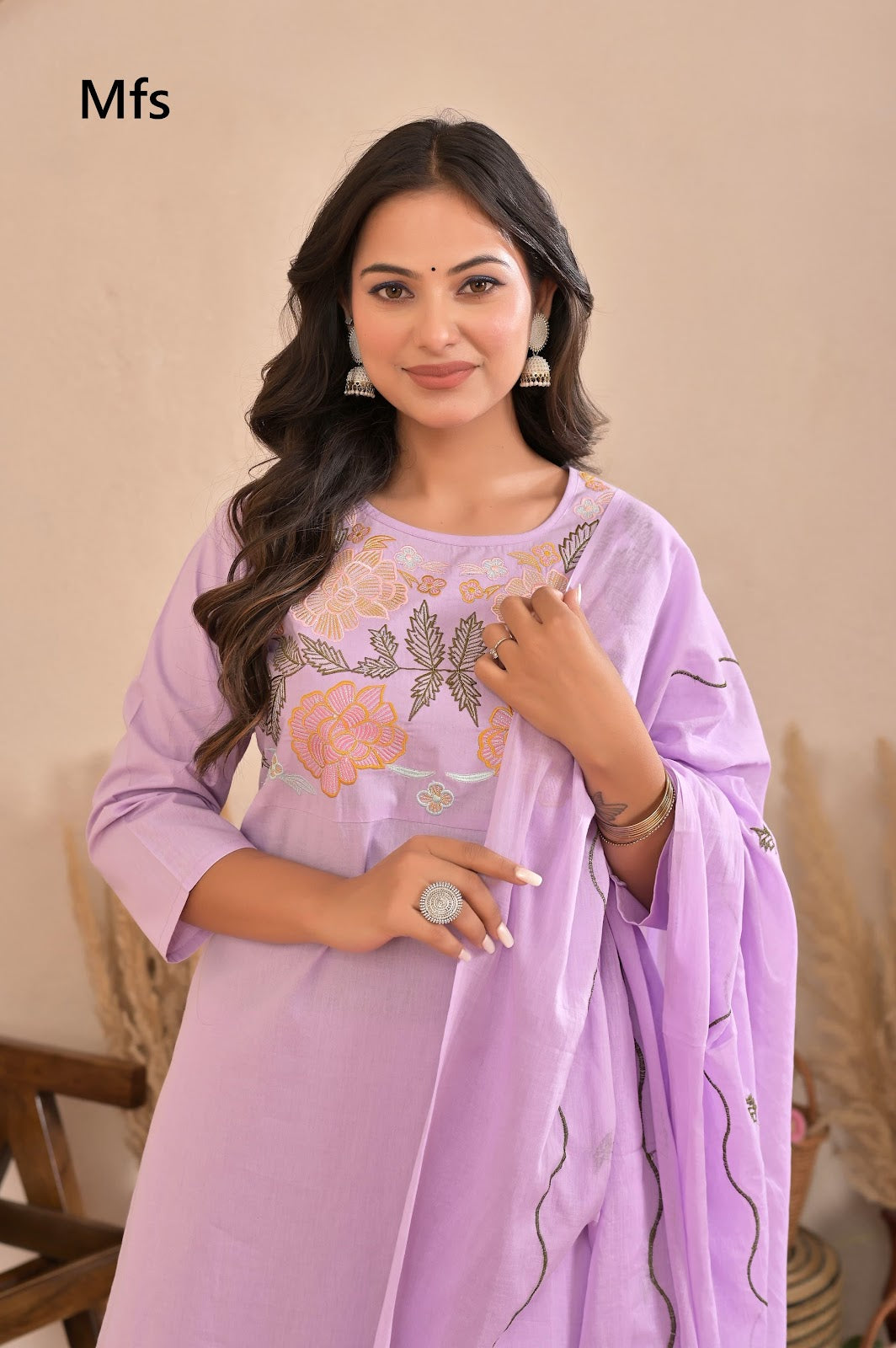 Green Vines 2006 Mfs Readymade Cotton Pant Suits Exporter India