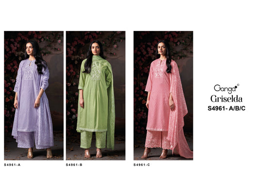 Griselda S4961 Ganga Cotton Pant Style Suits Manufacturer Ahmedabad