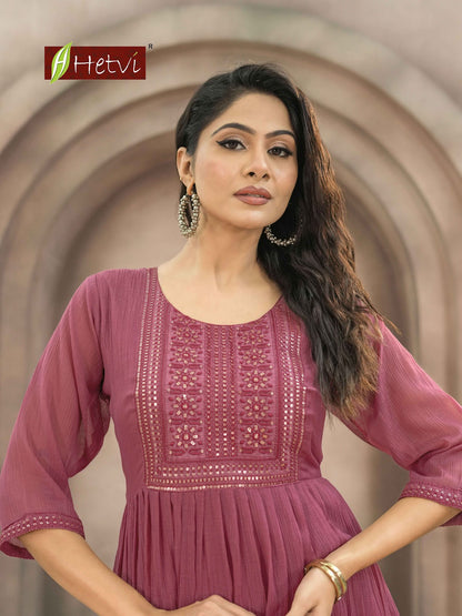 Grisha Hetvi Chiffon Anarkali Kurtis Wholesaler India