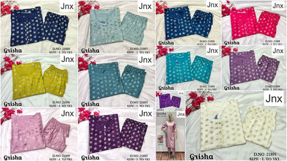 Grisha Jnx Vetican Kurti Pant Set Manufacturer Gujarat