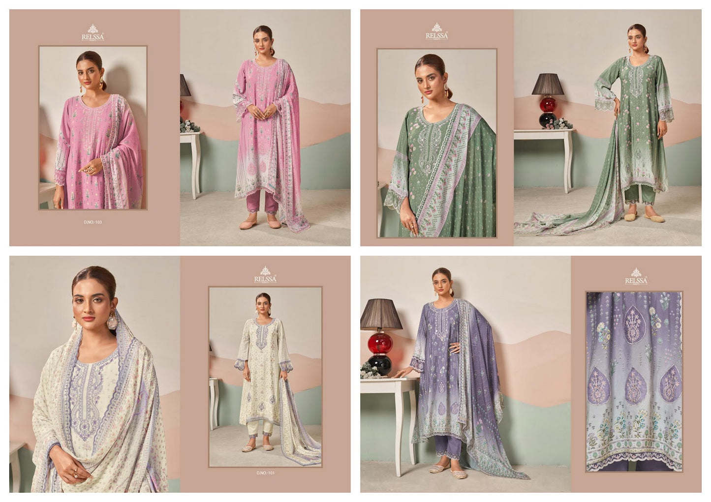 Grisha Relssa Fabrics Cotton Pant Style Suits Wholesale Price