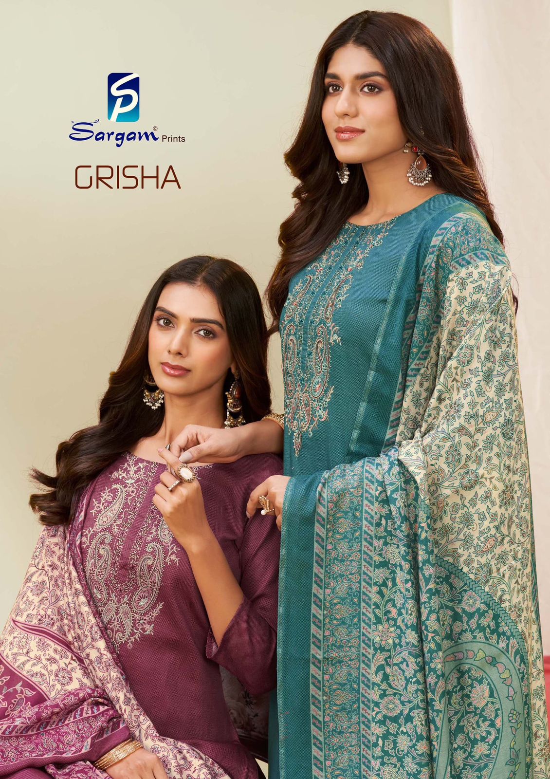 Grisha Sargam Prints Pure Jam Pant Style Suits Supplier
