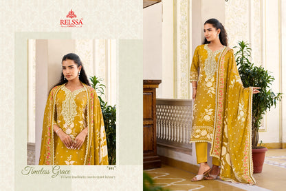 Grisha Vol 4 Relssa Fabrics Pure Maslin Pant Style Suits Wholesale